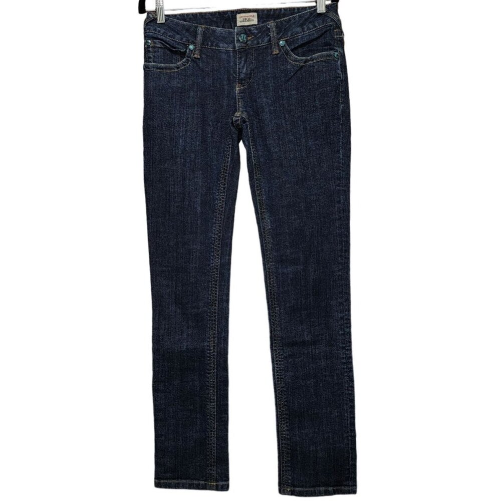 Vintage FreePeople Dark Wash Straight Leg 5 Pocket Denim Jean Size 28 (RN# 66170